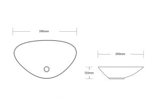 Раковина Cerutti SPA CR7025M 59см белый