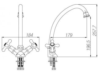 Смеситель для кухни Paulmark Hamburg Ha221002 хром