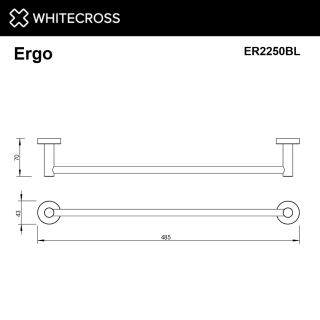 Полотенцедержатель WHITECROSS Ergo ER2250GM 45 см оружейная сталь