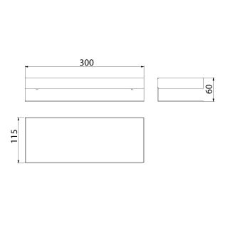 Полка для душа Lemark Shelf line 9776051 графит