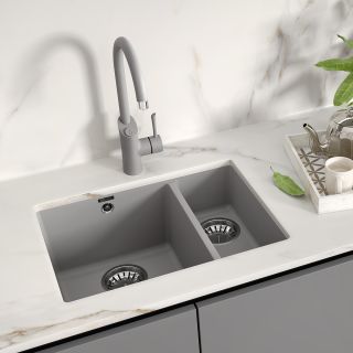 Кухонная мойка Lemark Sinara 550.2-U 9910081 грей