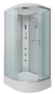 Душевая кабина Niagara NG-33974-14LF с гидромассажем 90x70см серебро/матовое