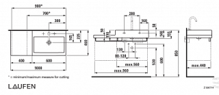 Раковина Laufen Living City 8.1843.1.000.104.1 100х46