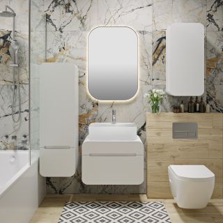 Шкаф навесной Runo Ницца 35 белый правый (00-00002125)