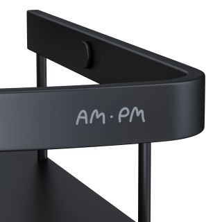 Полка для душа угловая двойная Am.Pm Sense L чёрный матовый A7454222