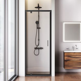 Душевая дверь в нишу Am.Pm Gem W90G-80-1P-BT 80 см чёрный матовый