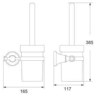 Ёршик для унитаза Rose RG1900H чёрный