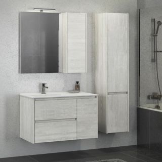 Comforty Шкаф-колонна "Бремен-35" дуб белый