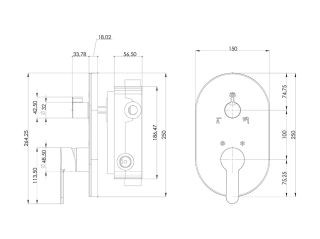 Teska Душевой набор скрытого монтажа АMOS AS3400