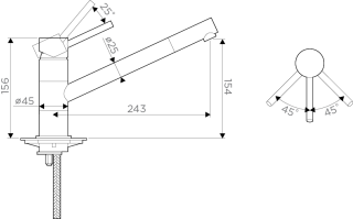 Смеситель для кухни Omoikiri Aogashima-SI