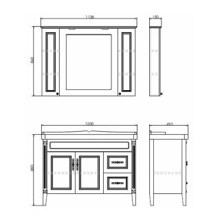 Comforty Зеркало-шкаф "Палермо-120" белый глянец
