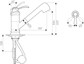 Смеситель для кухни Omoikiri Kakogava-S-АB