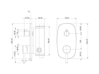 Teska Душевой набор скрытого монтажа TENEDOS AS2300