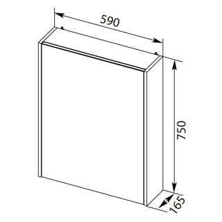 Зеркало-шкаф Aquanet Палермо 60 белый