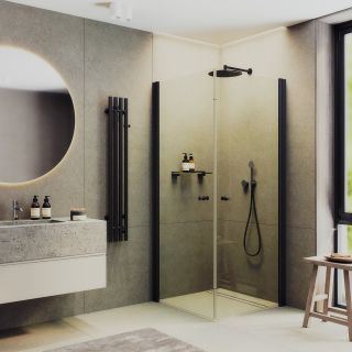 Душевой уголок MaybahGlass MGY-1292-6 90x90см чёрный