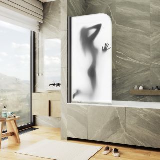 Шторка на ванну MaybahGlass ФП017 MGV-930-ФП017-6 80см фотопечать