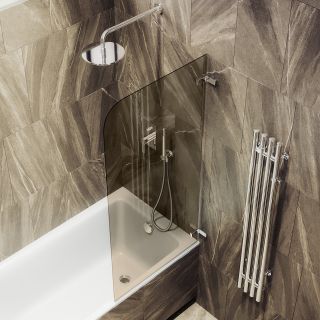 Шторка на ванну MaybahGlass MGV-646-4 40см хром глянцевый