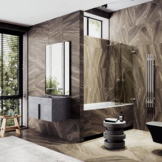 Шторка на ванну MaybahGlass MGV-651-4 70см хром глянцевый