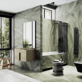 Шторка на ванну MaybahGlass MGV-660-6 69см чёрный