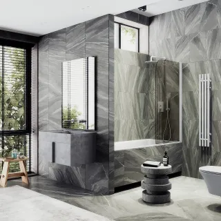 Шторка на ванну MaybahGlass MGV-606-1 50см белый