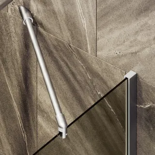 Шторка на ванну MaybahGlass MGV-250-5ш 30см хром матовый