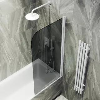 Шторка на ванну MaybahGlass MGV-603-1 40см белый