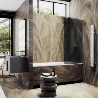 Шторка на ванну MaybahGlass MGV-87-5ш 70см хром матовый