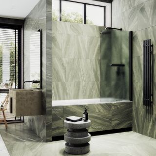 Шторка на ванну MaybahGlass MGV-787-6 70см чёрный