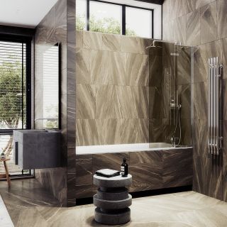 Шторка на ванну MaybahGlass MGV-917-4 99см хром глянцевый