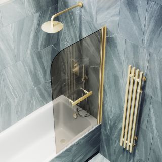 Шторка на ванну MaybahGlass MGV-777-3 60см золото