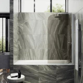 Шторка на ванну MaybahGlass MGV-611-1 60см белый