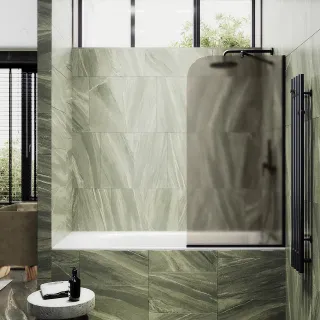Шторка на ванну MaybahGlass MGV-74-6у 60см чёрный
