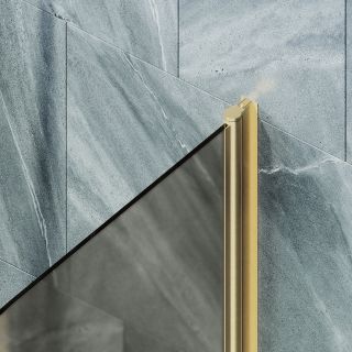 Шторка на ванну MaybahGlass MGV-772-3 50см золото