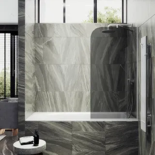 Шторка на ванну MaybahGlass MGV-82-1у 80см белый