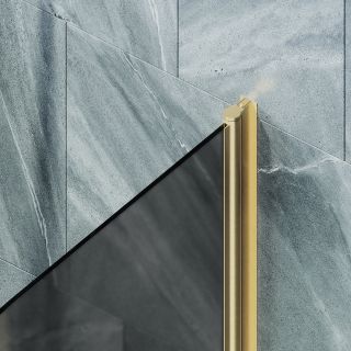 Шторка на ванну MaybahGlass MGV-786-3 70см золото