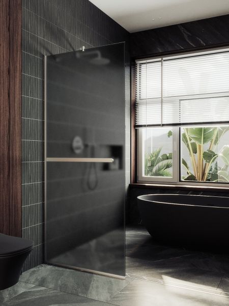 Душевая перегородка MaybahGlass MGD-730-5у 79см хром матовый