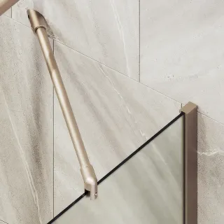 Шторка на ванну MaybahGlass MGV-93-2ш 70см бронза