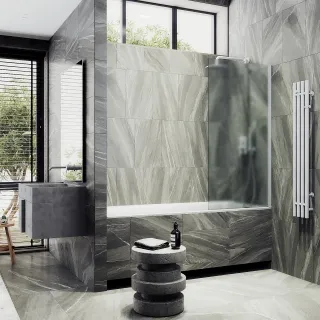 Шторка на ванну MaybahGlass MGV-95-1ш 90см белый