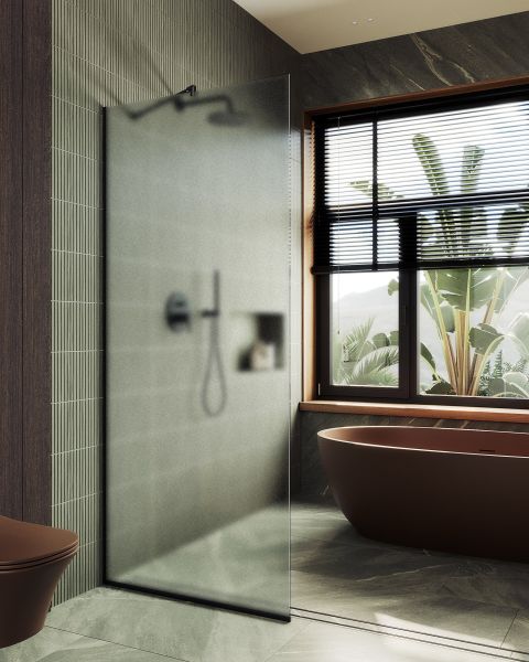 Душевая перегородка MaybahGlass MGD-700-6у 79см чёрный