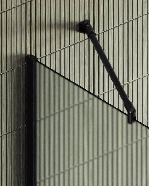 Душевая перегородка MaybahGlass MGD-700-6ш 79см чёрный