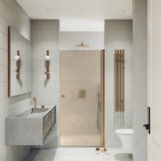 Душевая дверь MaybahGlass MGD-805-2 80см бронза