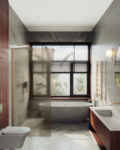 Душевая перегородка MaybahGlass MGD-697-2ш 79см бронза