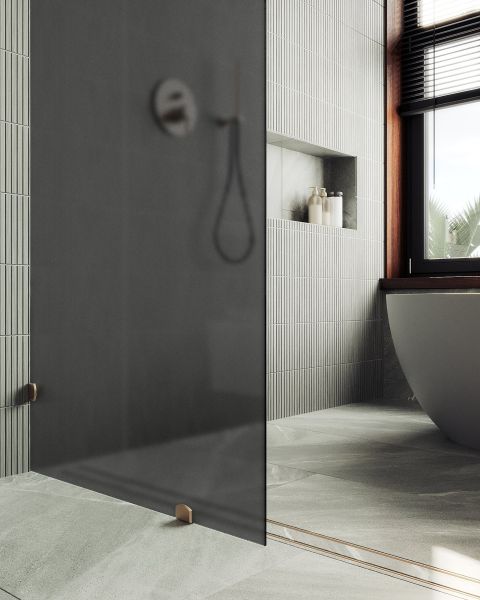 Душевая перегородка MaybahGlass MGD-271-2 79см бронза