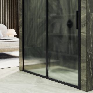 Душевая дверь MaybahGlass MGD-1280-6 120см чёрный/сатин