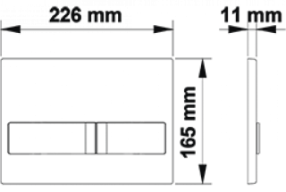 Кнопка смыва Berges Novum чёрный глянец 040016