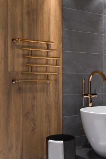 Полотенцесушитель водяной Indigo Zip FZW50-50GDK3 50x50 см золото