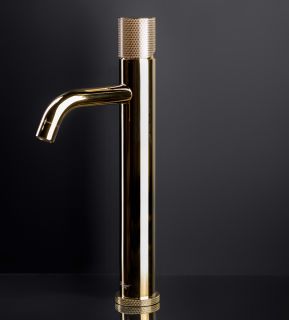 Смеситель для накладной раковины Boheme Stick Gold touch золото 122-GG.2