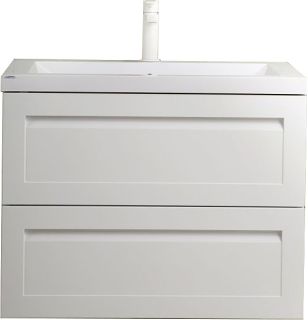 Подвесная тумба под раковину Art&Max Platino 75см белый матовый AM-Platino-750-2C-SO-BM