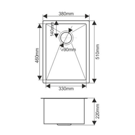 Мойка D5138HB Melana ProfLine 1,2/220 графит