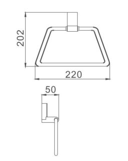 Полотенцедержатель Haiba HB8804 хром
